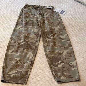 Vianna Olive Camo Barrel Leg Pants w/ Tie - LOVE Sz 00 ❤️ Super Cute NWT